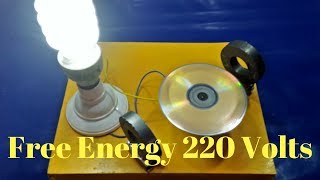 Make Free Energy Generator with Magnet Output 220 Volts Light Bulb