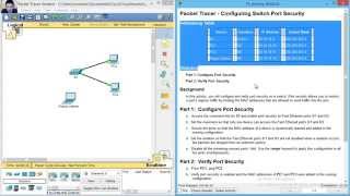 2.2.4.9 Packet Tracer - Configuring Switch Port Security