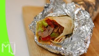 DÜRÜM KEBAB DE CORDERO | Con salsas de yogur y tomate