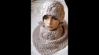 Красивые вязаные шапочки с вышивкой. Beautiful knitted hats with embroidery
