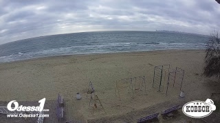 Odessa1.com - Черное море в прямом эфире, пляж «Лузановка», Одесса, Black Sea, Odessa. Live