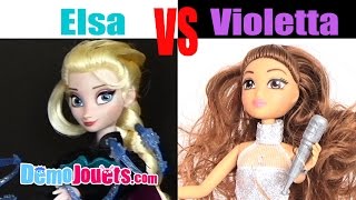 [FUN] La Reine des Neiges Elsa Vs Violetta - Battle Disney  - Démo Jouets