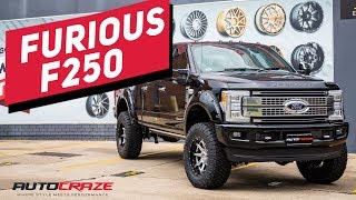 FURIOUS Ford F250 // Tough Mods - Fuel Rampage Wheels + Nitto Ridge Grappler Tyres (MASSIVE)