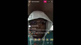 F.W.C Big key out of jail Pulling up on opps on instagram live??