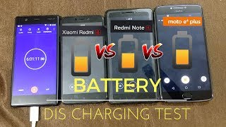 Moto E4 Plus VS Redmi Note 4 VS Redmi 4: Battery Dis-Charging Test  | Battery Performance Ka Dangal