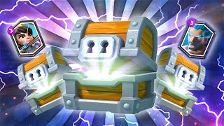 Abrindo BAÚS GIGANTE no CLASH ROYALE com CARTA LENDÁRIA?? Gastando 6500 Gemas!!