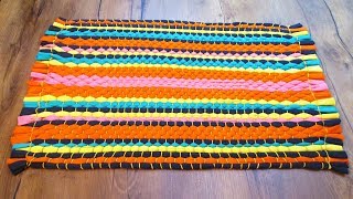 Коврик своими руками из старых футболок без крючка