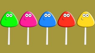 Pou Lollipops Crying Paw Patrol Masha Finger Family Colors Learn