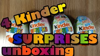 A lot of candy new !!! New kinder Surprise. (Распаковываем Киндер сюрпризы для Кати)