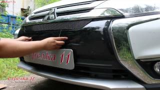 Защита радиатора Premium MITSUBISHI OUTLANDER III (Рестайлинг 2) с 2015г.в. (Черная) - strelka11.ru