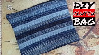 DIY: old jeans CLUTCH BAG