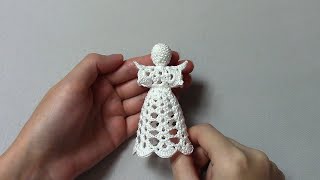 Новогодний ангел крючком