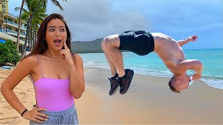 FLIPS FOR A KISS IN HAWAII!