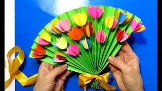 Подарки Своими руками/Поделки Бумага Цветы Букет на День рождение,8 Марта/diy:Mother's Day/