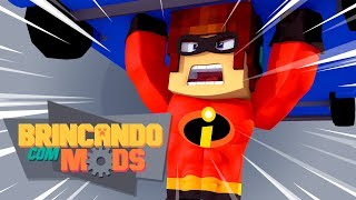 Minecraft: SUPER PODERES (INVISÍVEL,FORÇA) - Brincando com Mods - THE INCREDIBLES MOD