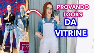 PROVANDO LOOKS IGUAIS DA VITRINE - Marisa, C&A, Riachuelo e Renner