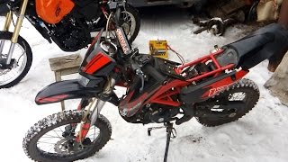 Irbis TTR 125 в 2015 Заводим зимой
