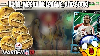 WEEKEND LEAGUE REWARDS, BEST OF THE BEST PACK, AND 600K PICK UP! Madden 18 Ultimate Team