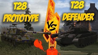 WOT Blitz -  Имба царей или дно морей T28 Defender vs T28 Prototype