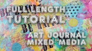 Studio Time 56 - Be Bright mixed media art journal spread | Mimi Bondi