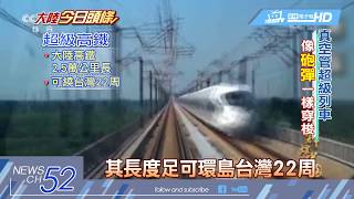 20180621中天新聞　陸「超級高鐵」時速1500公里　台北高雄15分鐘