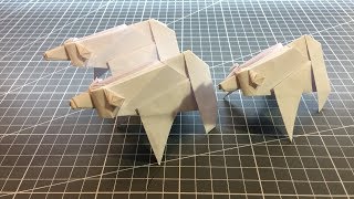 Как сделать из бумаги МЕДВЕДЯ. Оригами МЕДВЕДЬ.