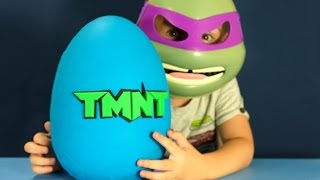 Giant Play Doh Surprise Egg - TMNT action figures. Игрушки Черепашки Ниндзя на русском языке.