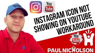 Instagram Icon Youtube Not Showing! Not A Fix But A Workaround