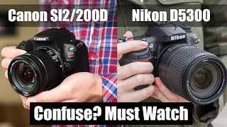 Canon SL2 vs Nikon D5300  Canon 200D vs Nikon D5300  Which is Better Detail Comparision