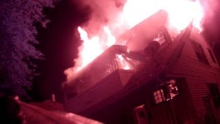 Fire in a dwelling, Puritan St, Highland park mi, helmet cam
