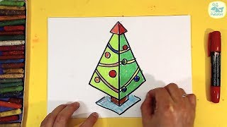 3Д ЁЛКА / Как нарисовать #3D рисунок на новый год Елочку