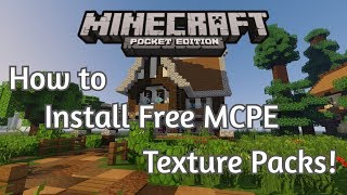 How To install Free MCPE Textures Packs! (ios/Android) - 2019 - (resource packs)