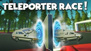 TELEPORTER RACE! Blinking Through Walls - Scrap Mechanic Multiplayer Monday Challenge