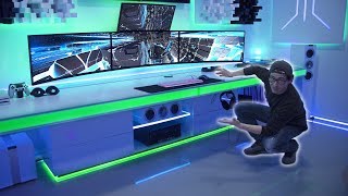 BEST Custom Desk In The World!  Ultimate Cable Management