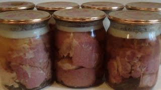 Тушёнка из свинины в домашних условиях (рецепт).