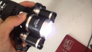 $14 | Lightmalls Boruit RJ-3000 3xCREE XM-L T6 4 Mode Light Rechargeable Waterproof Headlamp