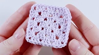 Бабушкин квадрат крючком ♥ Как связать квадрат