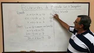 ECUACIONES DE PRIMER GRADO CON 3 INCOGNITAS - PROFE GINZO