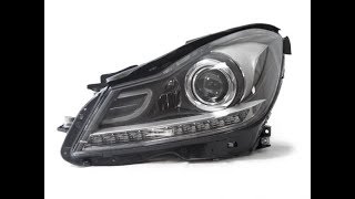 Как снять передние фары Mercedes-Benz W204 C-Class