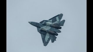 Фантастический пилотаж ПАК ФА Т-50. Авиасалон "МАКС 2017 " Жуковский