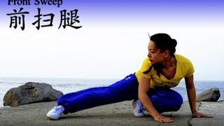 WUSHU TUTORIAL: Front Sweep Kick 900°