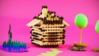 DIY Match House Without Glue