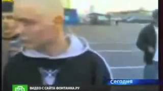 Чеченцы бьют скинхедов  Шок
