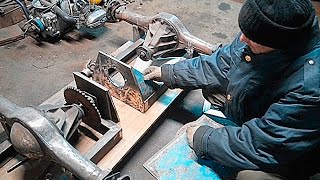 Рама с поворотным узлом. Сборка минитрактора (Часть 3)