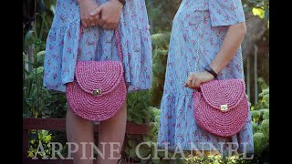 МОДНАЯ  КРУГЛАЯ СУМКА из трикотажной пряжи !!! Как связать сумку?