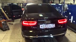 изменение звука выхлопной системы Ауди А8 L