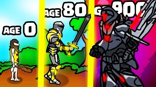 IS THIS THE HIGHEST AGE STRONGEST KNIGHT WARRIOR EVOLUTION? (9000+ LEVEL UPGRADE) l Age of War