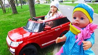 Кукла БЕБИ БОН и Настя катаются на МАШИНЕ Новая ОДЕЖДА для Baby Born Кормим одеваем Куклы пупсики