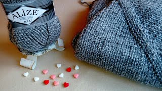 Кардиган из Ализе Суперлана Макси  - начало процесса