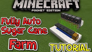 Fully Automatic Sugar Cane Farm [0.15.0+] MCPE REDSTONE CREATION TUTORIAL!